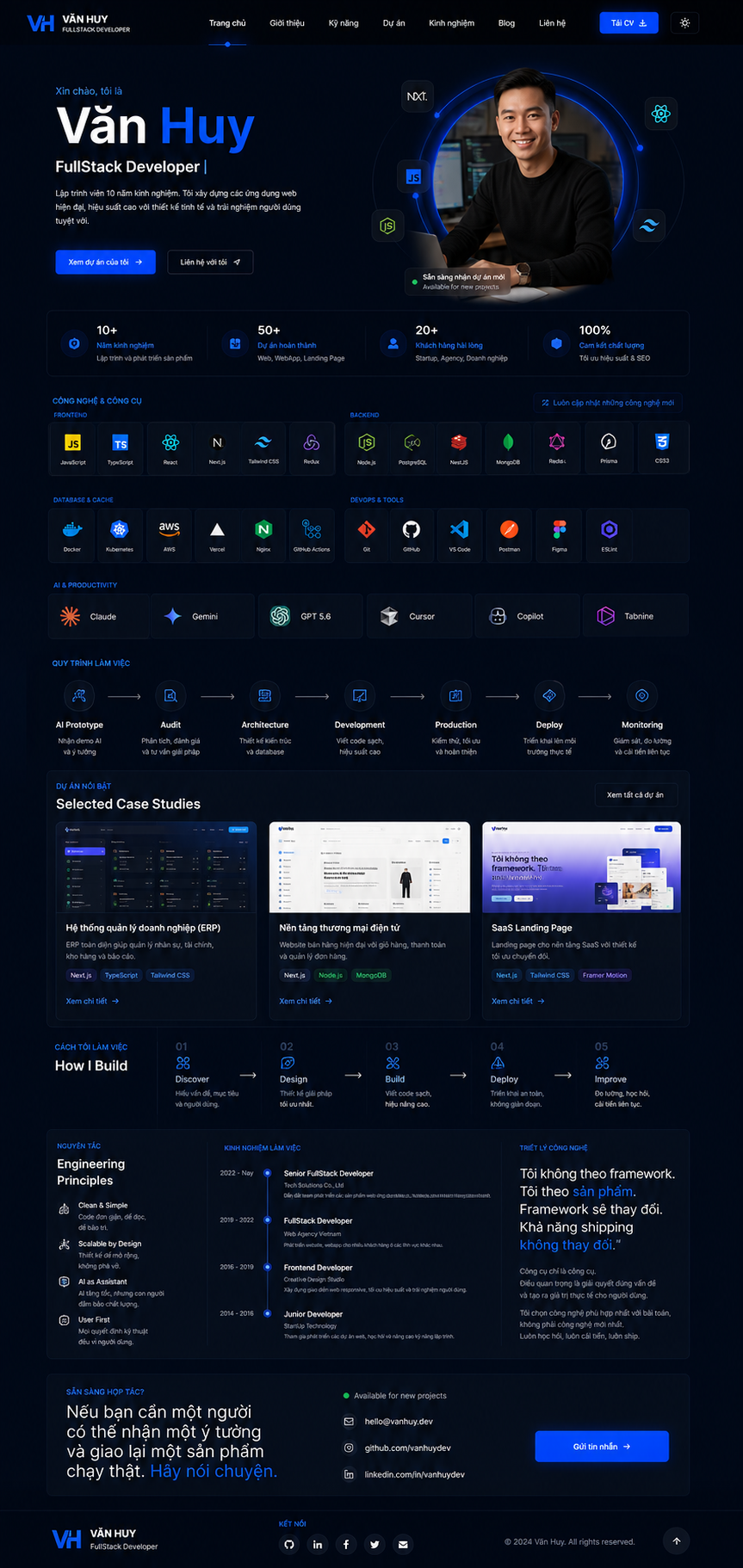 Website Portfolio cá nhân & Đồ án tốt nghiệp